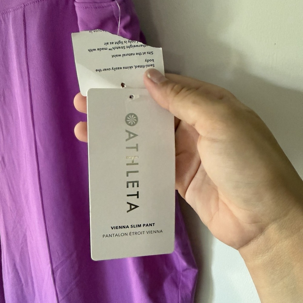 ATHLETA Brooklyn Heights Vienna Slim Pant Size 16 Jazzy Purple NWT - Picture 3 of 12